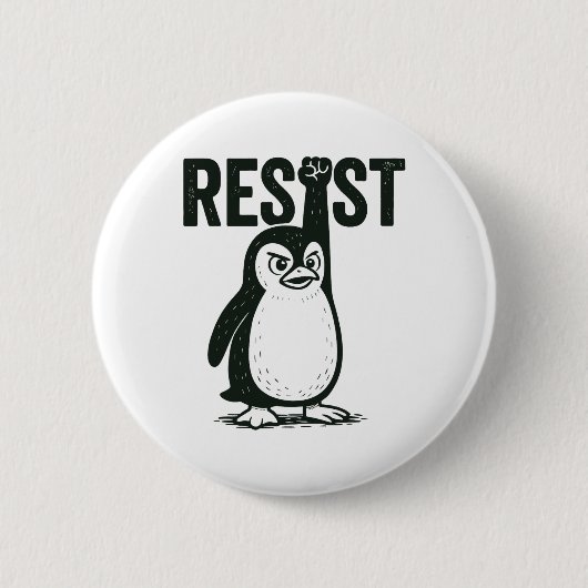 Weersta pinguïn ronde button 5,7 cm (Voorkant)
