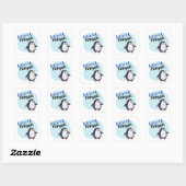 Weersta pinguïn vierkante sticker (Vel)
