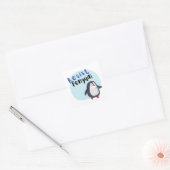 Weersta pinguïn vierkante sticker (Envelop)