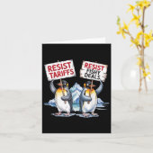 Weersta pinguïns protesteren tegen tarief grappig kaart (Gele Bloem)
