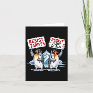 Weersta pinguïns protesteren tegen tarief grappig kaart