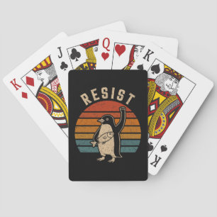 Weersta pinguïns protesteren tegen tarieven pokerkaarten