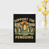 Weersta pinguïns tegen retrotarieven kaart (Gele Bloem)