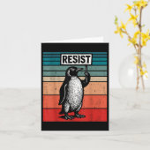 Weersta pinguïns tegen Trump tarieven grappig Kaart (Gele Bloem)