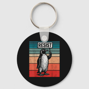 Weersta pinguïns tegen Trump tarieven grappig Sleutelhanger