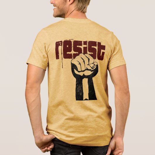 Weersta politieke geschenken Tri-Blend shirt (Achterkant)