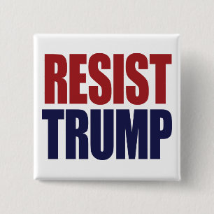 Weersta President Trump - Anti Trump Vierkante Button 5,1 Cm