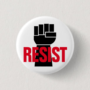 Weersta president Trump - anti-Trump zwarte vuist Ronde Button 3,2 Cm
