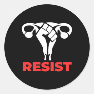 Weersta Pro-choice Vrouw Rechten Uterus Ronde Sticker