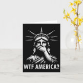 Weersta Protesteer Wtf Amerika Standbeeld Vrijheid Kaart (Gele Bloem)