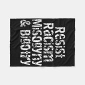 Weersta racisme, vrouwenhaat en onverdraagzaamheid fleece deken (Voorkant (Horizontaal))