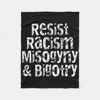 Weersta racisme, vrouwenhaat en onverdraagzaamheid fleece deken