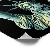 Weersta Rainbow Statue Liberty Protest LGBT Gay Ma Poster (Hoek)