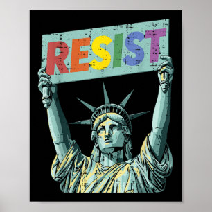 Weersta Rainbow Statue Liberty Protest LGBT Gay Ma Poster