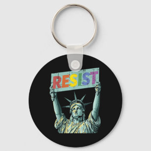 Weersta Rainbow Statue Liberty Protest LGBT Gay Ma Sleutelhanger