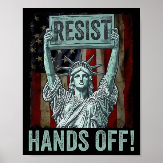 Weersta Resistance Standbeeld Liberty Hands Off Pr Poster (Voorkant)