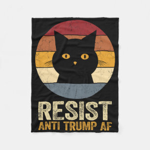 Weersta Retro T-shirt Anti Trump Af Grappig Anti T Fleece Deken