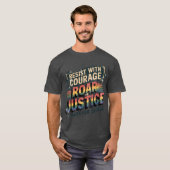 Weersta Roar Unite Activist Typography Design retr T-shirt (Voorkant volledig)
