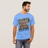 Weersta Roar Unite Activist Typography Design retr T-shirt (Voorkant volledig)