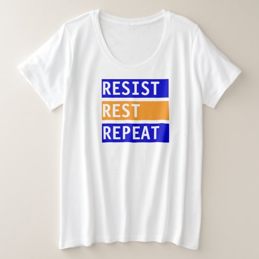 Weersta rustherhaling grote maat t-shirt (Design voorkant)