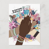 Weersta samen - Floral Feminist Activism Art Briefkaart (Voorkant)