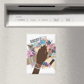 Weersta samen - Floral Feminist Activism Art Magneet (Insitu (Vaatwasser))