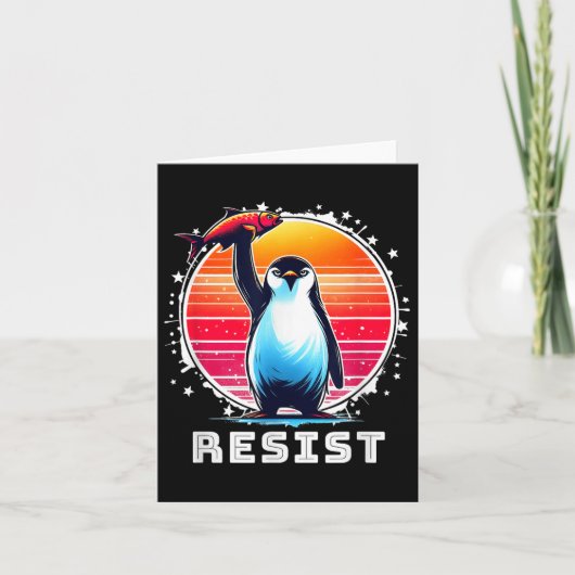Weersta Shirt Funny Weersta Pinguïns Protest Tegen Kaart (Voorkant)
