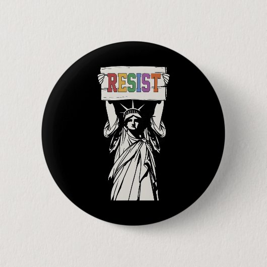 Weersta Standbeeld Vrijheid Vrede Vriendelijkheid  Ronde Button 5,7 Cm (Voorkant)