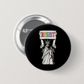 Weersta Standbeeld Vrijheid Vrede Vriendelijkheid  Ronde Button 5,7 Cm (Voorkant /achterkant)