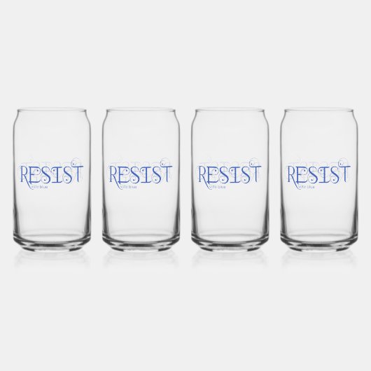 Weersta stemming Blauw Blikvorm Glas (Voorkant)