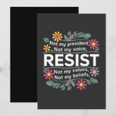 Weersta subtiel anti-Trump botanisch protest Feestdagenkaart (Voorkant / Achterkant)