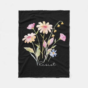 Weersta subtiel anti-Trump botanisch protest Fleece Deken