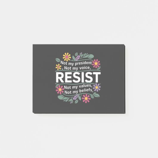 Weersta subtiel anti-Trump botanisch protest Post-it® Notes (Voorkant)