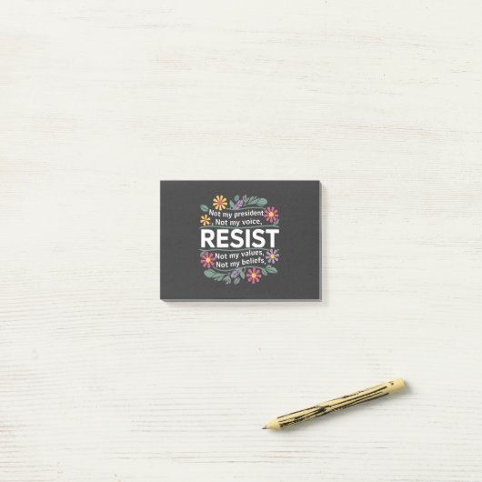 Weersta subtiel anti-Trump botanisch protest Post-it® Notes (Op bureau)