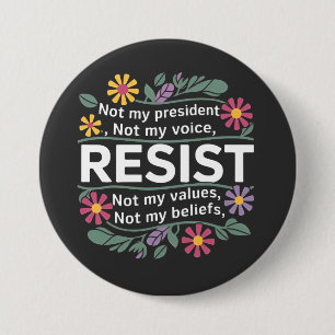 Weersta subtiel anti-Trump botanisch protest Ronde Button 7,6 Cm