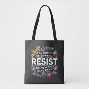 Weersta subtiel anti-Trump botanisch protest Tote Bag