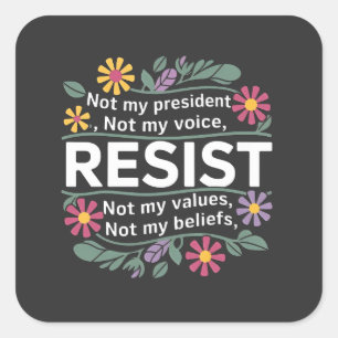 Weersta subtiel anti-Trump botanisch protest Vierkante Sticker