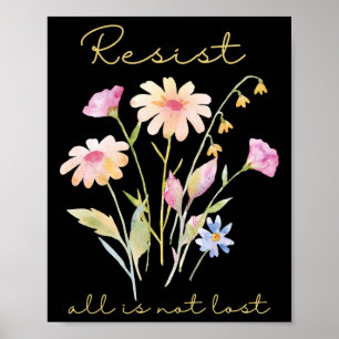 Weersta subtiele anti-Trump bloemrijke botanische Poster