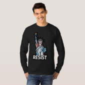 Weersta Tarieven Penguin Protest Vrijheidsbeeld F T-shirt (Voorkant volledig)