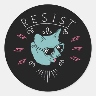 Weersta Trump Cat Anti Trump Protest Anti Politiek Ronde Sticker