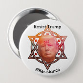 Weersta Trump / #Resistance gepersonaliseerd Ronde Button 4,0 Cm (Voorkant /achterkant)