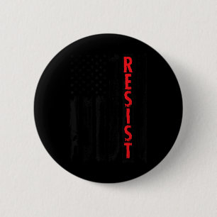 Weersta Trump-T - shirts - American Flag Resistanc Ronde Button 5,7 Cm