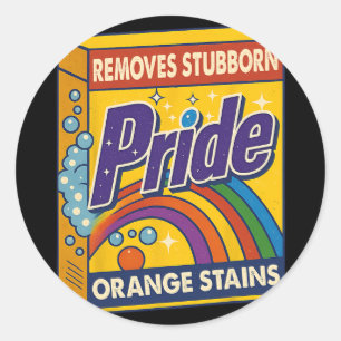 Weersta Trump Verwijder hardnekkige Oranje vlekken Ronde Sticker