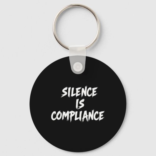 Weersta Trump Zwijgen Is Compliance 2 Sleutelhanger (Voorkant)