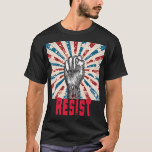 Weersta Verzet Zonnestralen Fist Anti Donald Trump T-shirt