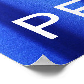 Weersta & Volhard op Stromend Blauw Zijde Foto Pos Poster (Hoek)