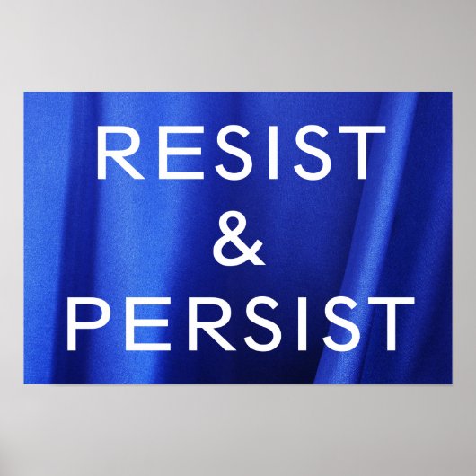 Weersta & Volhard op Stromend Blauw Zijde Foto Pos Poster (Voorkant)