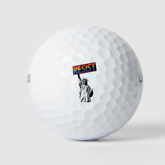 Weersta Vrijheidsbeeld Feministische Gift Golfballen (Voorkant)