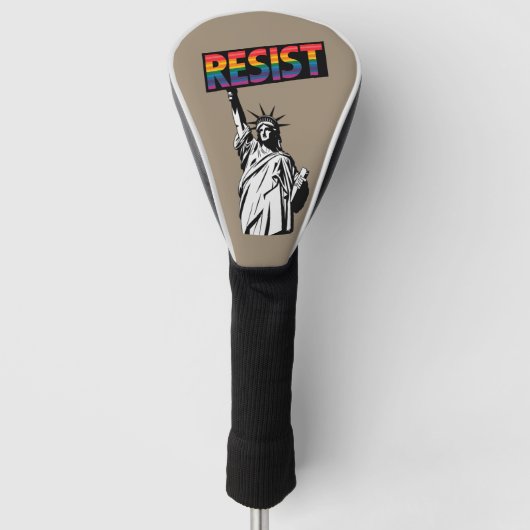 Weersta Vrijheidsbeeld Feministische Gift Golfheadcover (Voorkant)