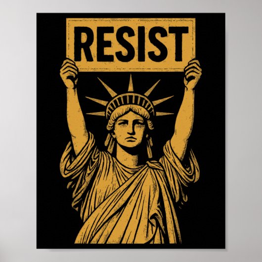 Weersta Vrijheidsbeeld Rebellen protesteren tegen Poster (Voorkant)